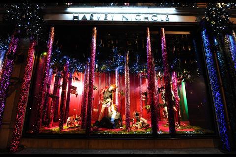Harvey Nichols' Christmas window display is entitled 'The Enchanted Forest' and took over 600 hours to build.